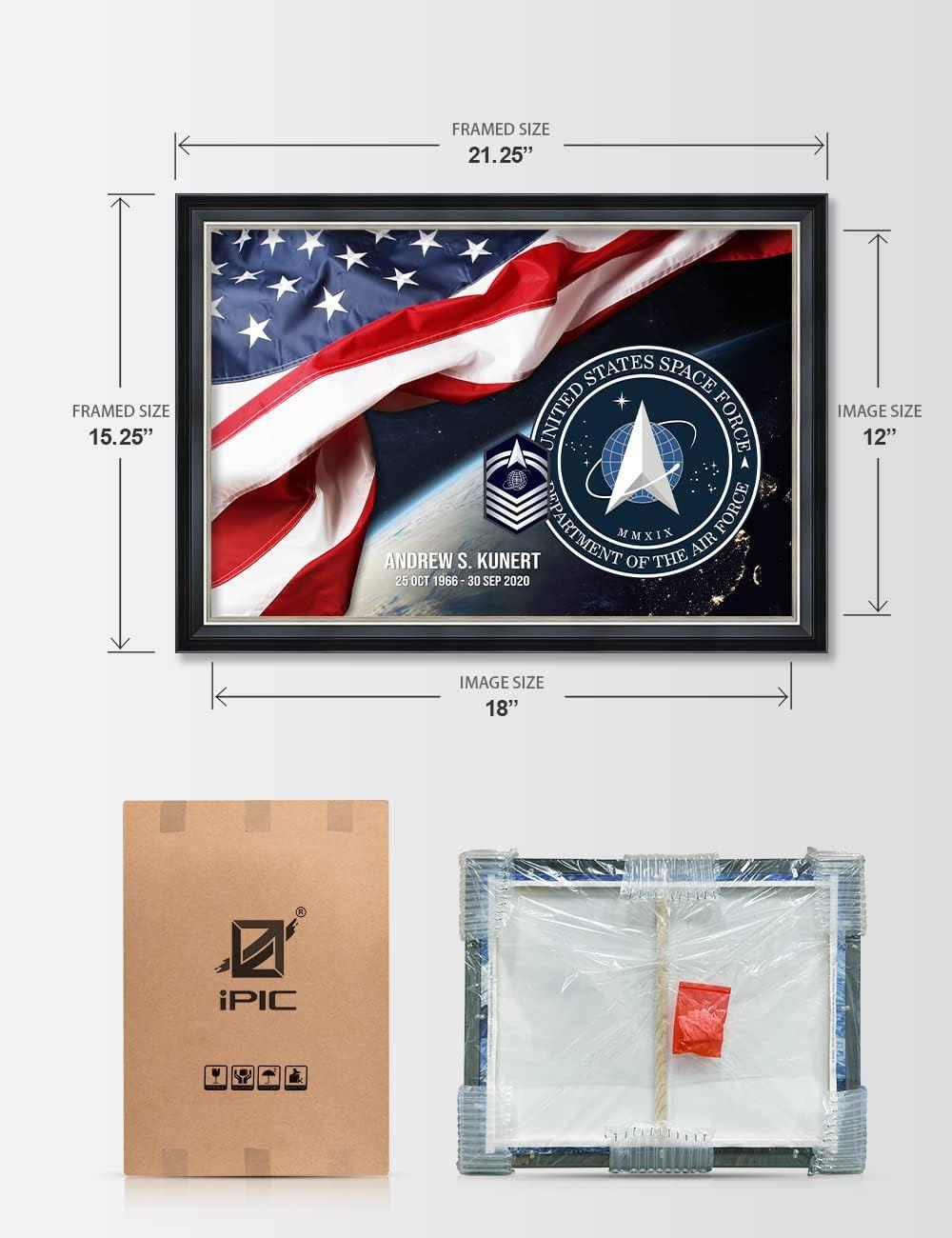 Personalized US Air Force Rustic American Flag Prints MMXIX. US Space Force Framed Canvas Wall Art – Gift For Military Personnel
