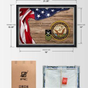 Personalized US Navy Rustic American Flag Department Of The United States Navy Framed Canvas Wall Art 3 u33oov.jpg