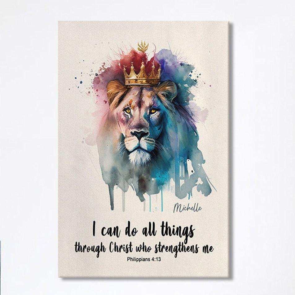 Philippians 413 I Can Do All Things Through Christ Personalized Canvas Wall Art – Religious Wall Art – Bible Canvas Art Philippians 413 I Can Do All Things Through Christ Personalized Canvas Wall Art – Religious Wall Art – Bible Canvas Art