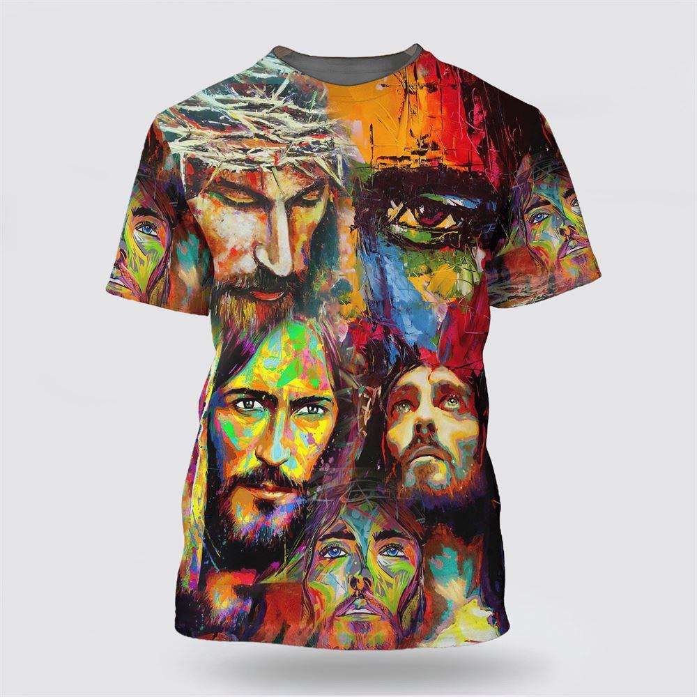 Pictures Jesus Christ All Over Print 3D T Shirt Men And Women – Gifts For Christians Pictures Jesus Christ All Over Print 3D T Shirt Men And Women – Gifts For Christians