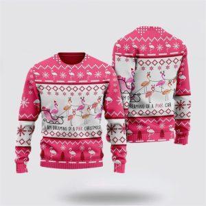Pink Christmas Flamingo Santan Ugly Christmas Sweater&hellip;