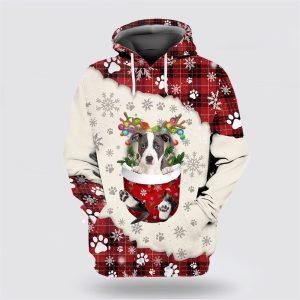Pitbull In Snow Pocket Merry Christmas All&hellip;
