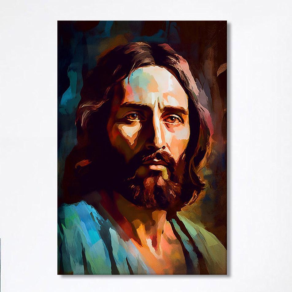Portrait Of Jesus Canvas Prints – Jesus Canvas Art – Christian Wall Art Canvas Decor