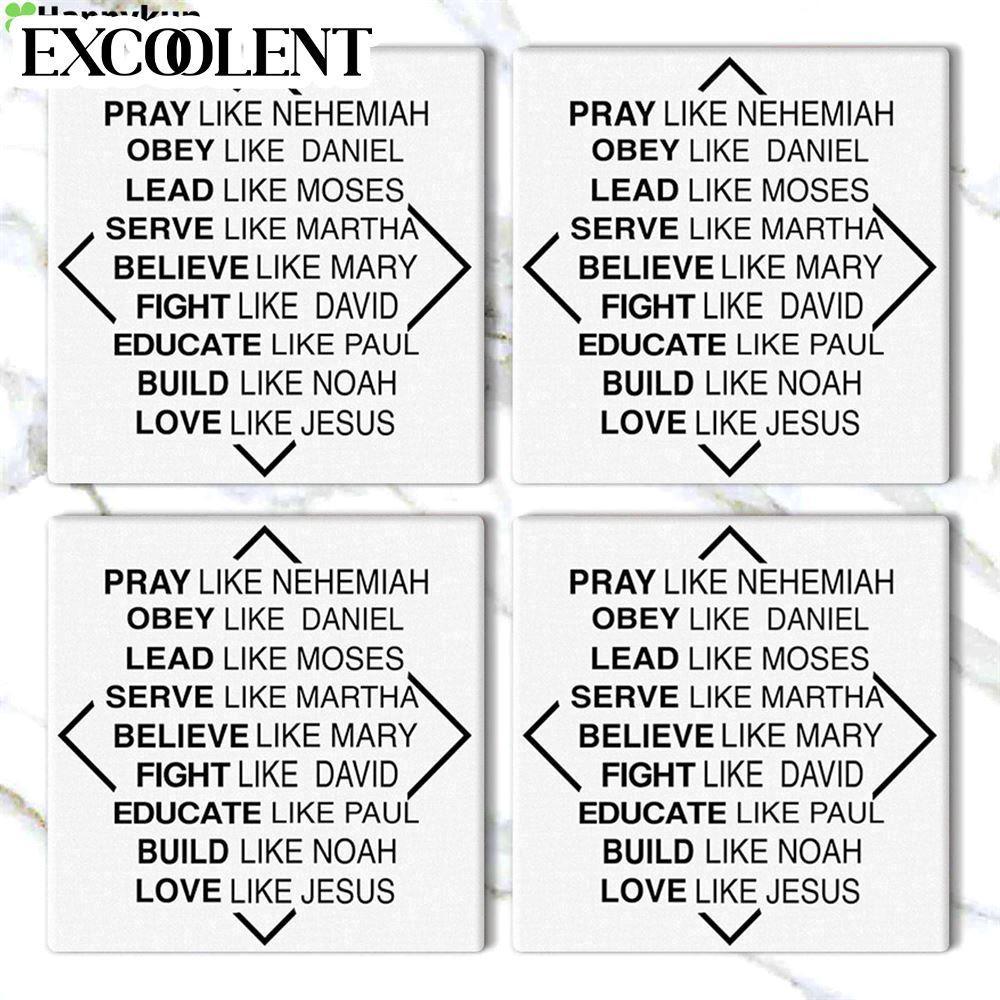 Pray Like Nehemiah Obey Like Daniel Stone Coasters – Coasters Gifts For Christian