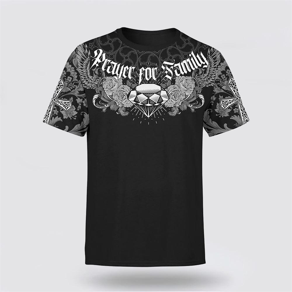 Prayer For Family Jesus All Over Print 3D T Shirt – Gifts For Christians