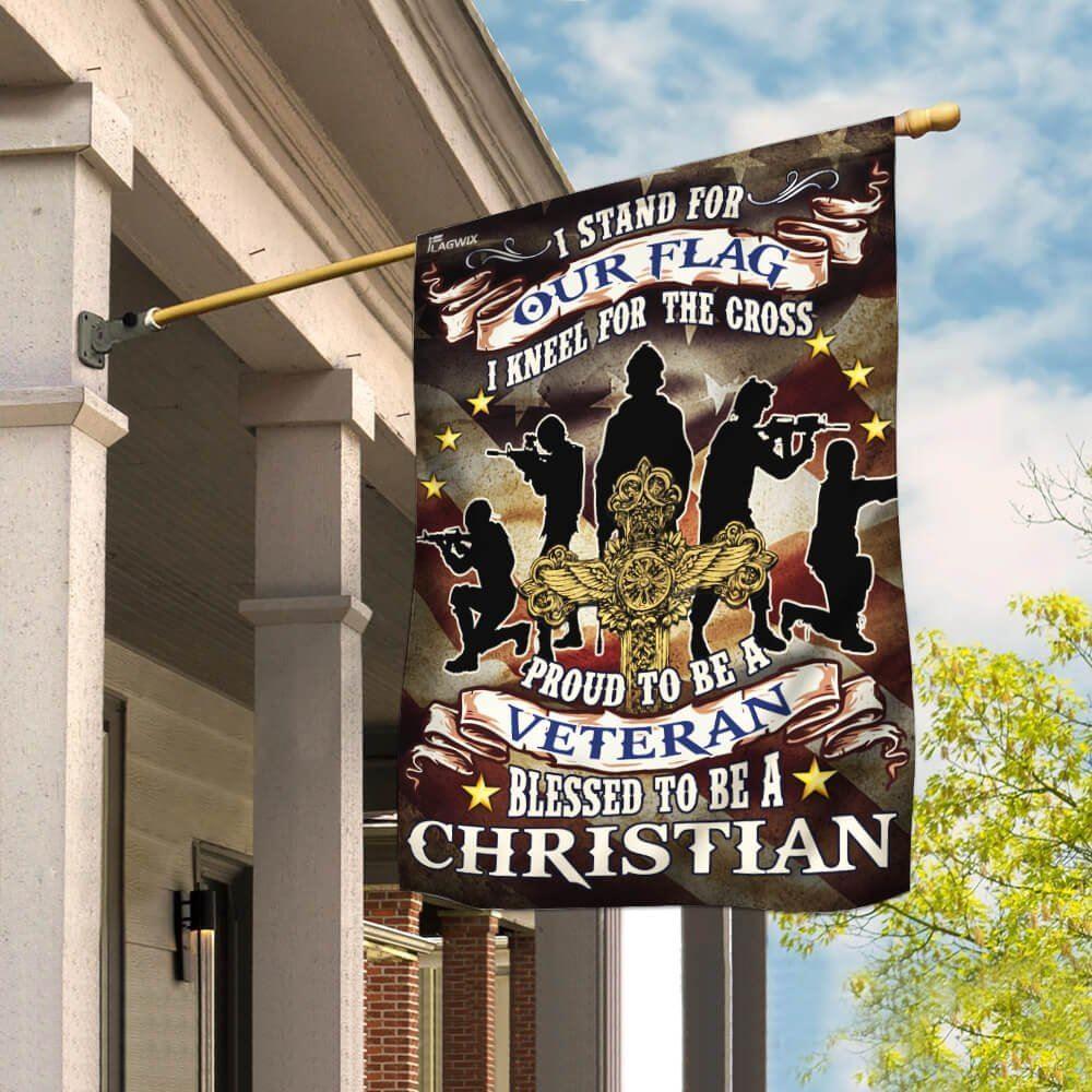 Proud To Be A Veteran. Blessed To Be A Christian Flag – Christian Flag Outdoor Decoration Proud To Be A Veteran. Blessed To Be A Christian Flag – Christian Flag Outdoor Decoration