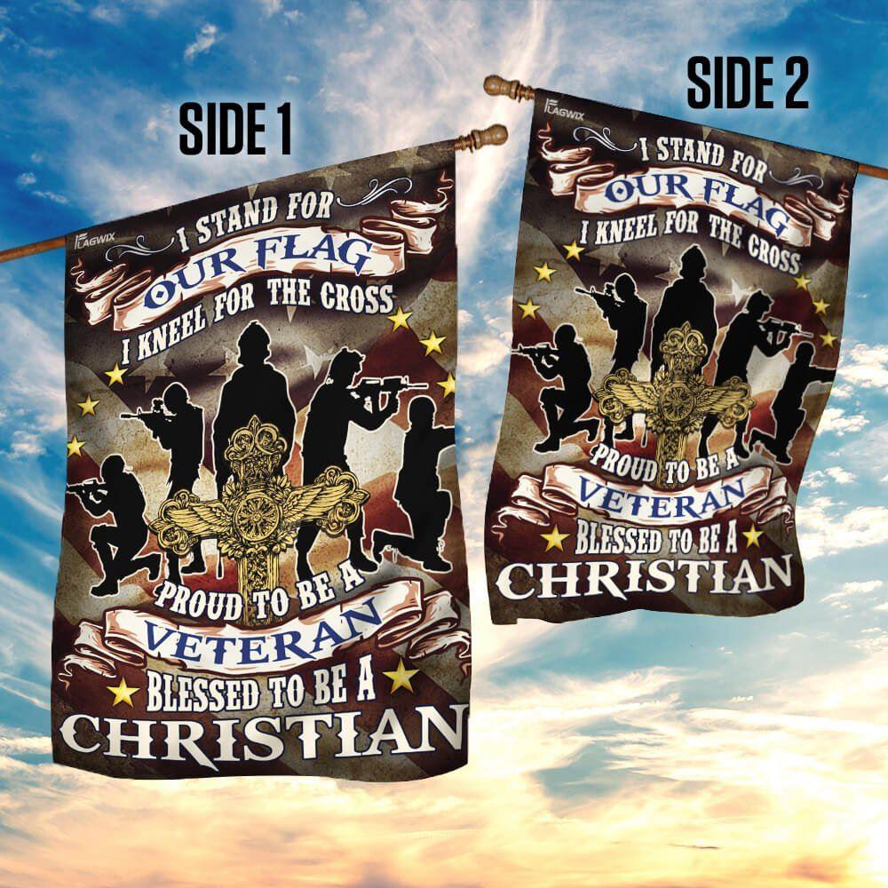 Proud To Be A Veteran. Blessed To Be A Christian Flag – Christian Flag Outdoor Decoration Proud To Be A Veteran. Blessed To Be A Christian Flag – Christian Flag Outdoor Decoration