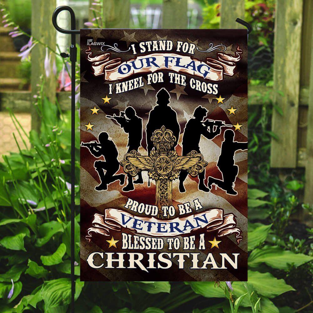 Proud To Be A Veteran. Blessed To Be A Christian Flag – Christian Flag Outdoor Decoration Proud To Be A Veteran. Blessed To Be A Christian Flag – Christian Flag Outdoor Decoration