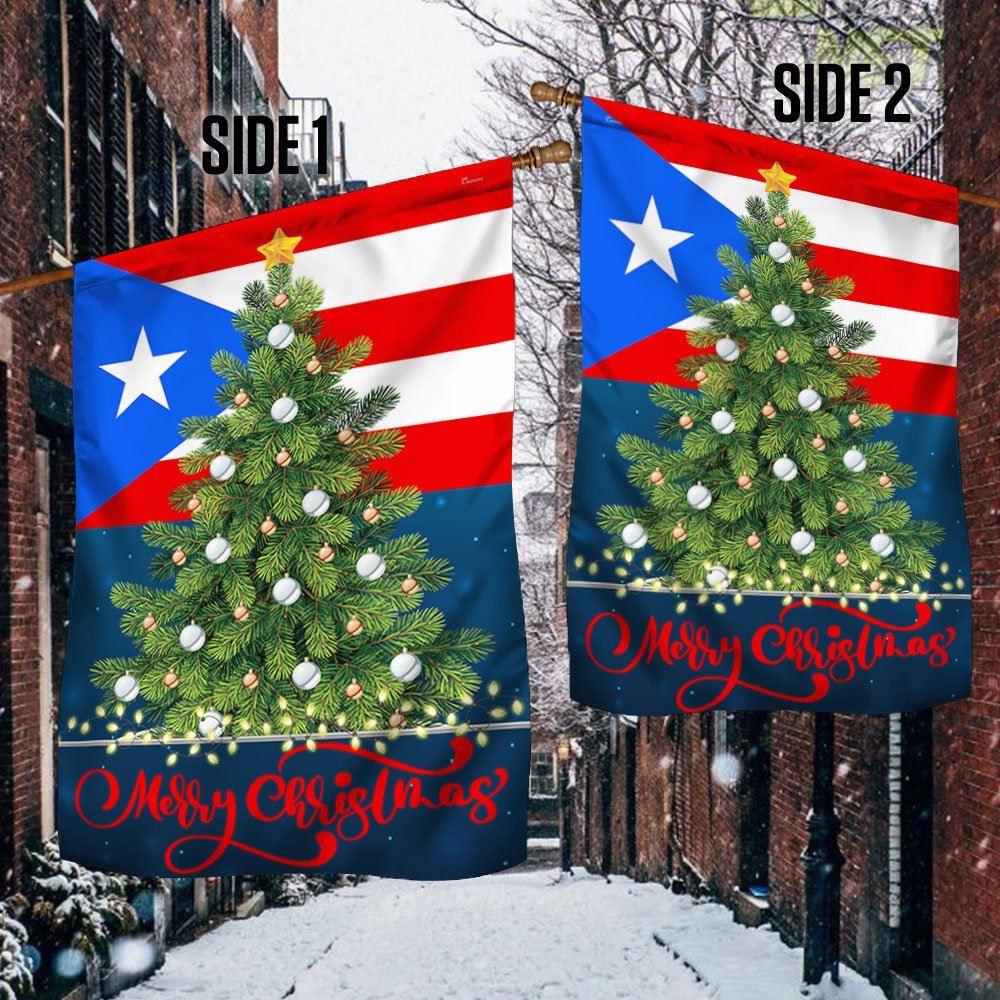 Puerto Rico Christmas Flag – Christmas Flag Outdoor Decoration
