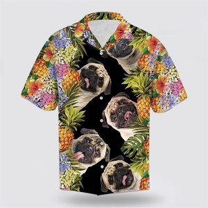 Pug Dog Funny Face Tropic Pattern Hawaiin&hellip;