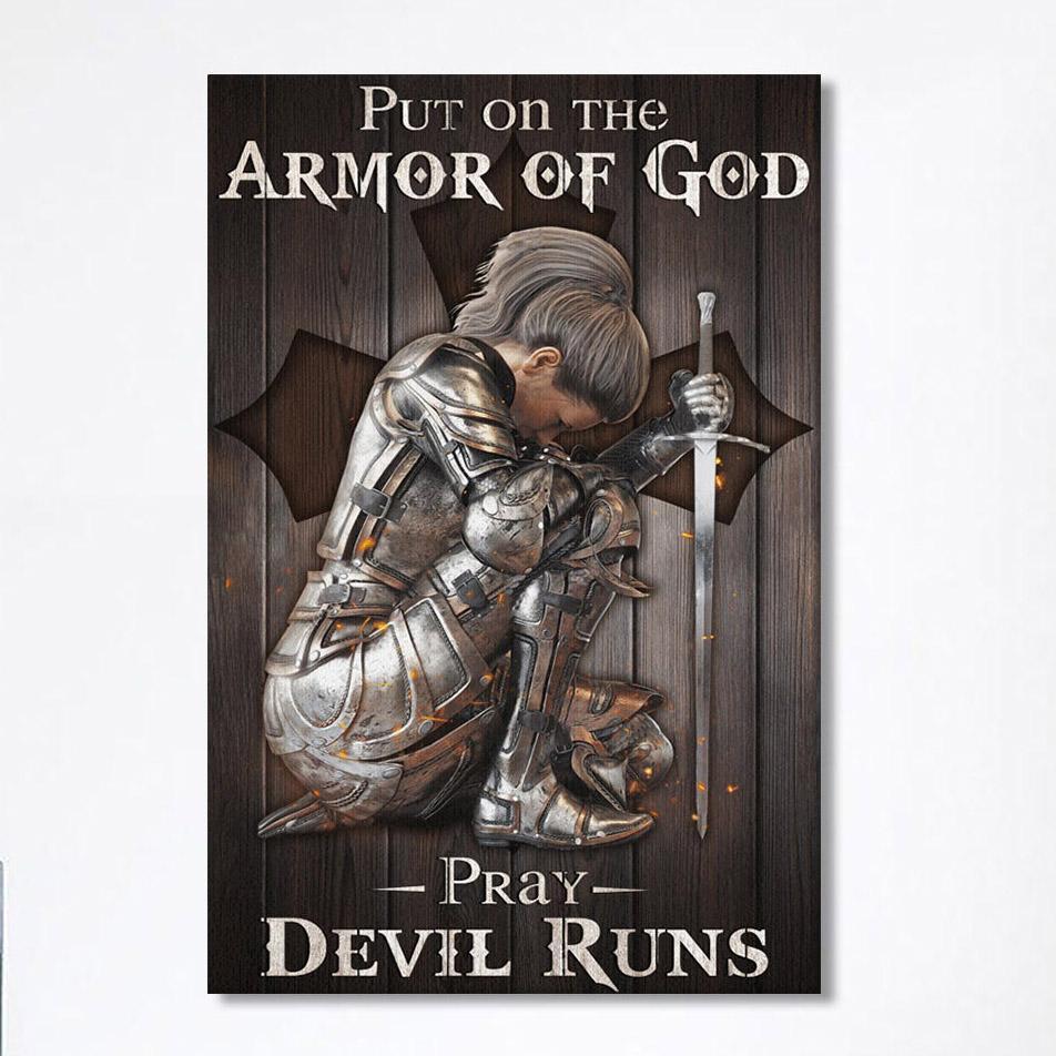 Put On The Armor Of God Pray Devil Runs Warrior Canvas Prints – Christian Wall Decor – Bible Verse Canvas Art Put On The Armor Of God Pray Devil Runs Warrior Canvas Prints – Christian Wall Decor – Bible Verse Canvas Art