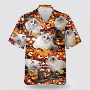 Radoll Cat Sphynx Cat Halloween Pattern Hawaiian&hellip;