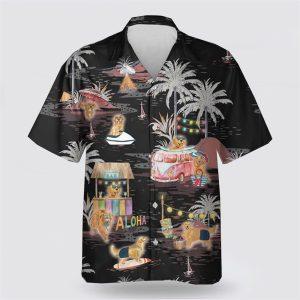 Retriever On The Beach Pattern Hawaiian Shirt&hellip;
