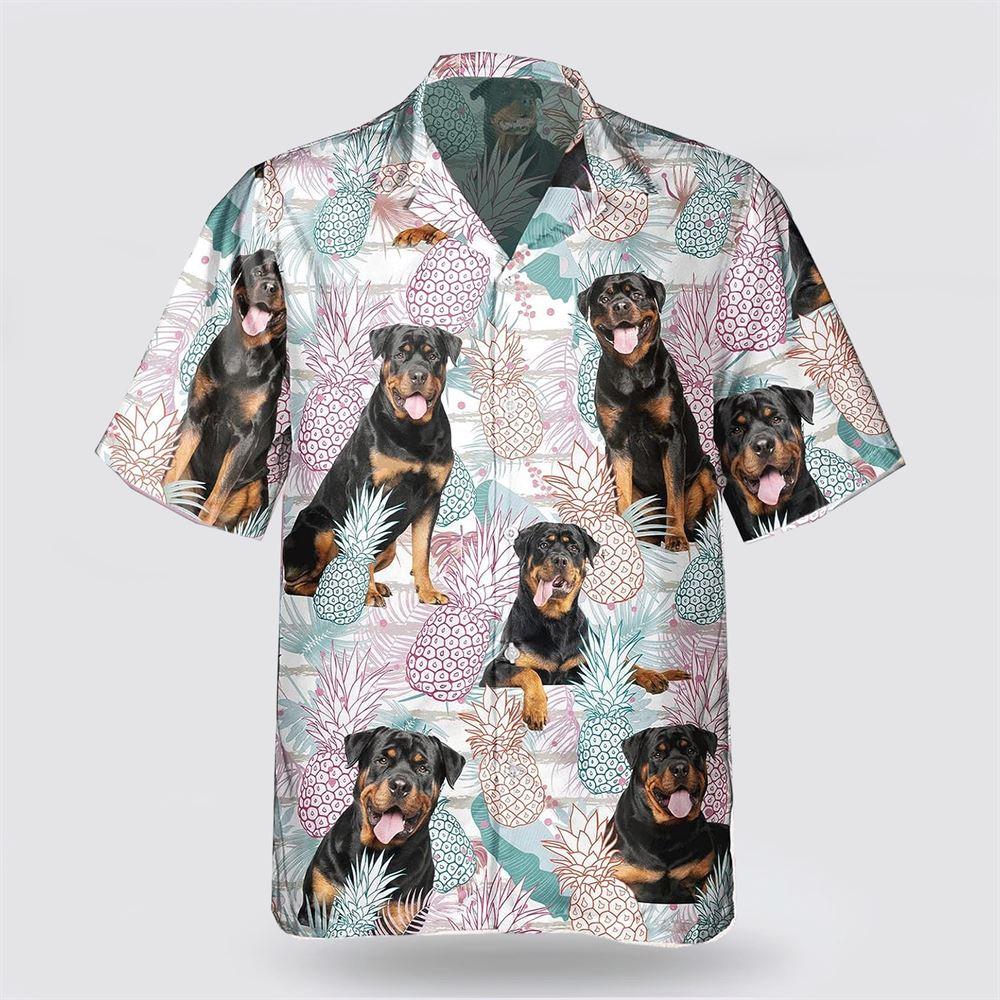 Rottweiler Dog Pineapple Pattern Hawaiian Shirt – Gift For Dog Lover