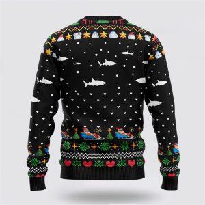 Santa Shark Ho Ho Ho Ugly Christmas Sweater Sweater Gifts For Pet Lover 2 yhsj4k.jpg