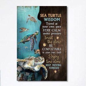 Sea Turtle Keep Moving Forward Canvas Print-&hellip;