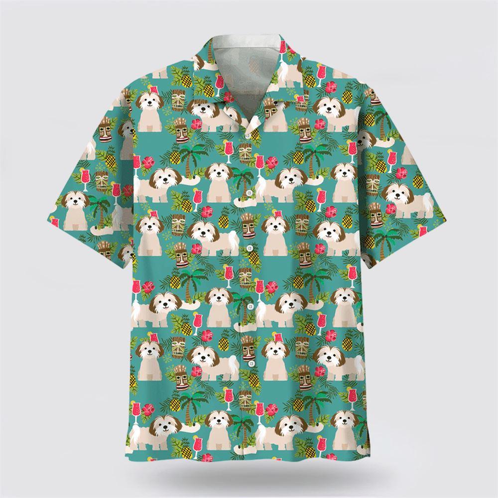 Shih Tzu Hawaiian Beach Hawaiian Shirt – Dog Lover Hawaiian Shirts