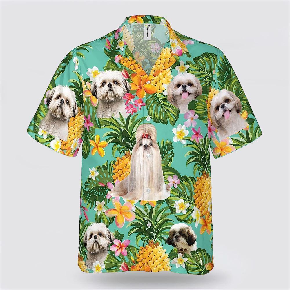 Shih Tzu On The Flower BananaTropic Background Hawaiian Shirt – Pet Lover Hawaiian Shirts