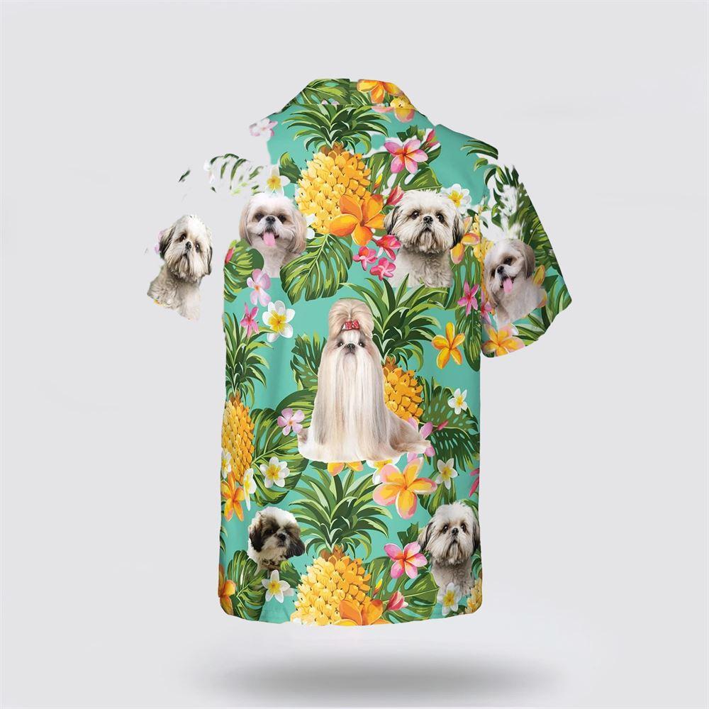 Shih Tzu On The Flower BananaTropic Background Hawaiian Shirt – Pet Lover Hawaiian Shirts