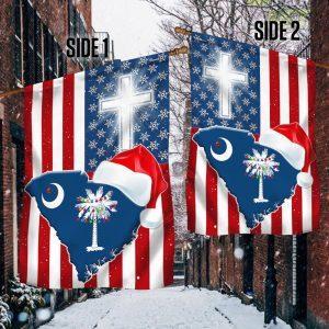 South Carolina Christmas Flag Christmas Palm Tree Santa State Flag 2