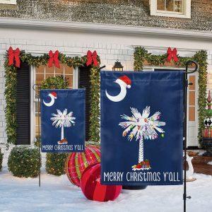South Carolina Christmas Flag Merry Christmas Y'all 4