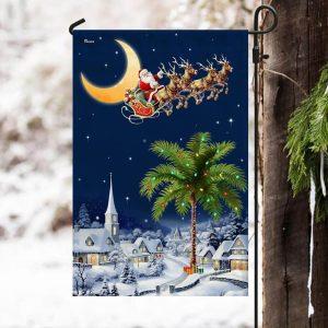 South Carolina Christmas Flag Santa Sleigh Palm Tree Christmas Night in South Carolina Christmas Flag Outdoor Decoration 3 cs3iqf.jpg