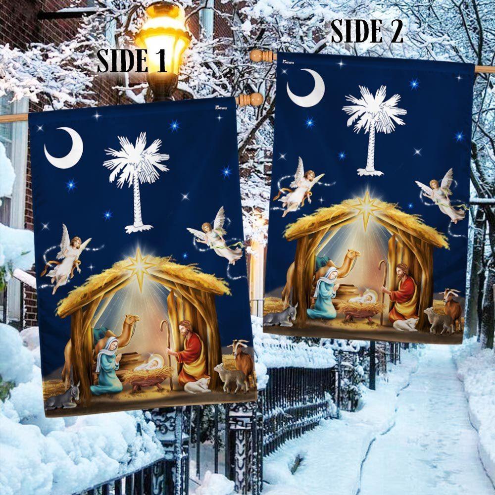 South Carolina Christmas Nativity of Jesus Flag – Christmas Flag Outdoor Decoration