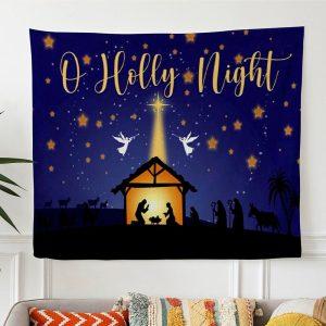 Starry Night Christmas O Holy Night Tapestry&hellip;