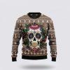 Spooky Snd Festive Skull Santa Ugly Sweater For Adults – Christmas Gifts For Frends