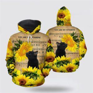 Sunflower Blackcat Christmas All Over Print Hoodie&hellip;