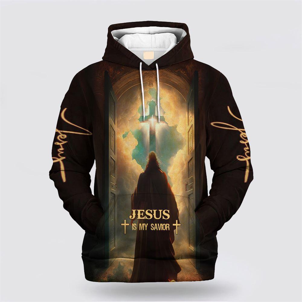 The Cross Jesus Is My Savior  All Over Print Hoodie Shirt – Gifts For Jesus Lovers