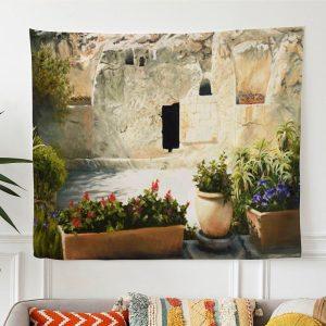The Garden Tomb Tapestry Art Christian Wall&hellip;
