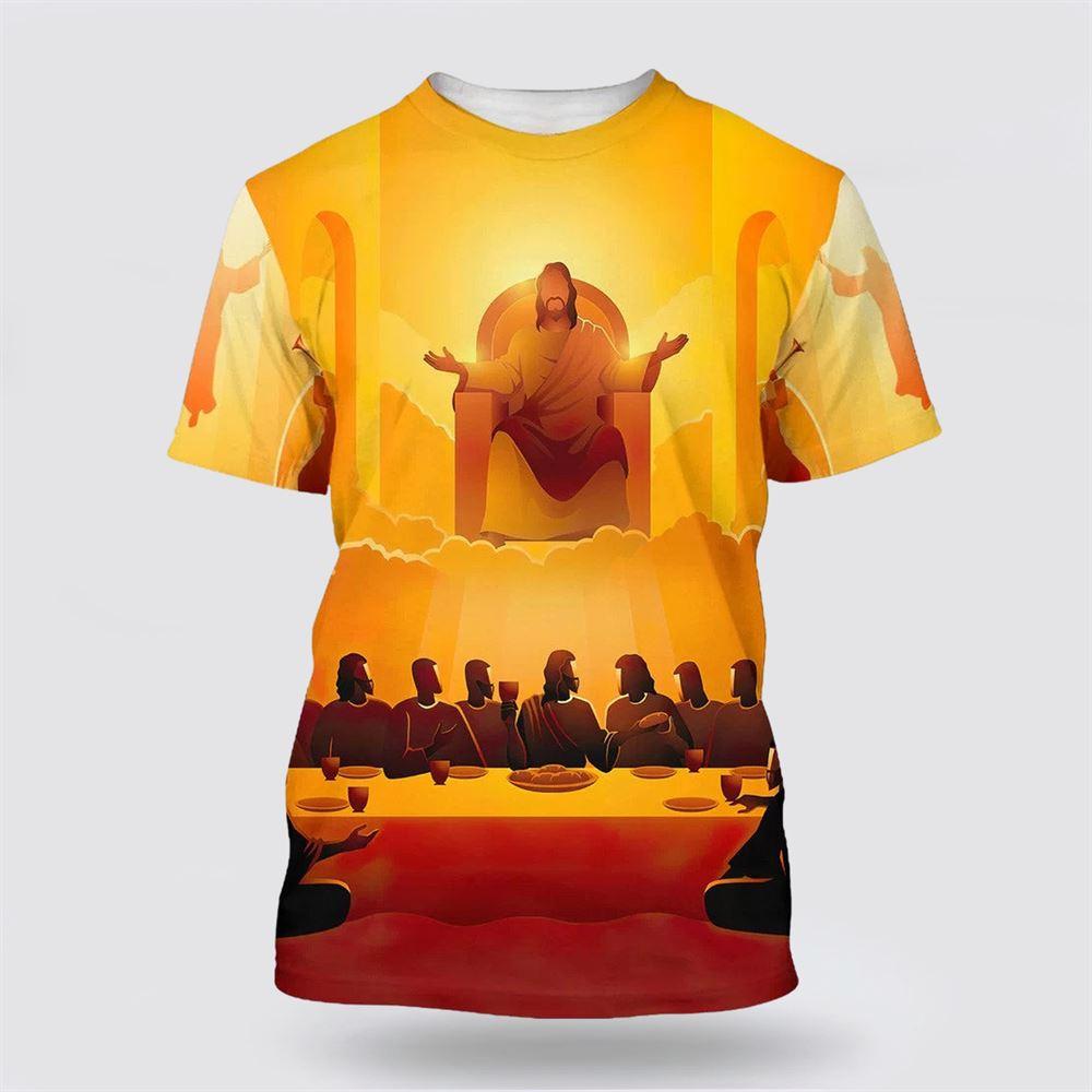The Last Supper All Over Print 3D T Shirt – Gifts For Christians