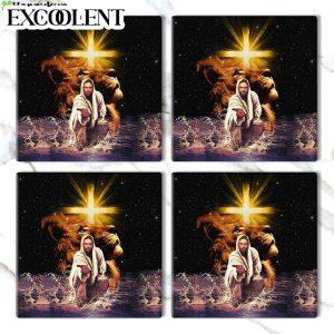 The Lion Of Judah Jesus Reaching Out His Hand Stone Coasters Coasters Gifts For Christian 3 hwhc8o.jpg