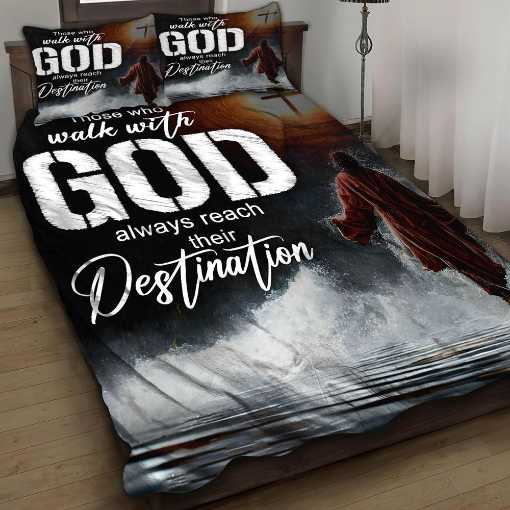 Those Who Walk With God Christian Quilt Bedding Set – Christian Gift For Believers