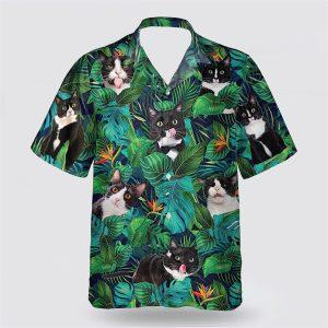 Tuxedo Cat With Funny Face Tropic Hawaiin&hellip;