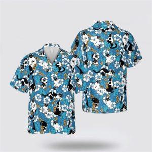 Tuxedo Playing With Flower Pattern Hawaiin Shirt&hellip;