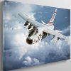 US Air Force Pavaieics Airplane E-2D Advanced Hawkeye Fighter Jet Canvas Wall Art – Gift For Military Personnel
