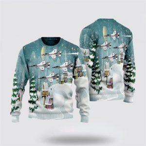 US Air Force Thunderbirds Christmas Sweater 3D&hellip;