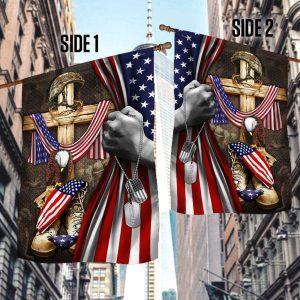 US Veteran Christian Cross American Patriot Memorial&hellip;