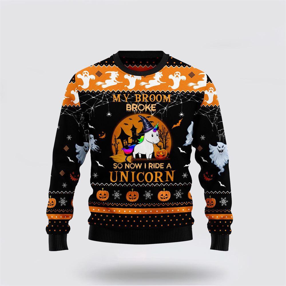 Unicorn Broom Ugly Christmas Sweater – Best Gift For Christmas