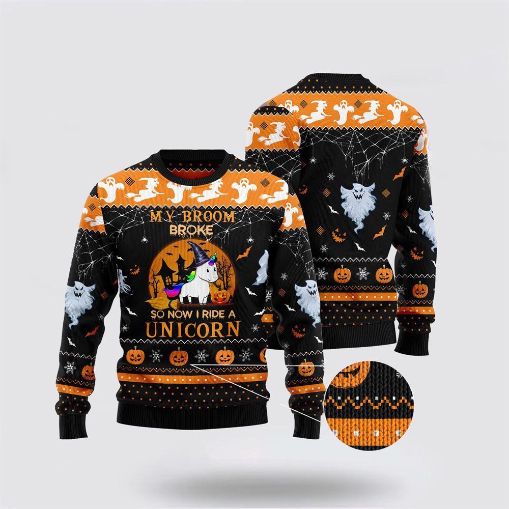 Unicorn Broom Ugly Christmas Sweater – Best Gift For Christmas