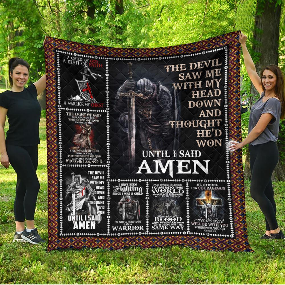 Until I Said Amen Christian Quilt Blanket – Gifts For Christians
