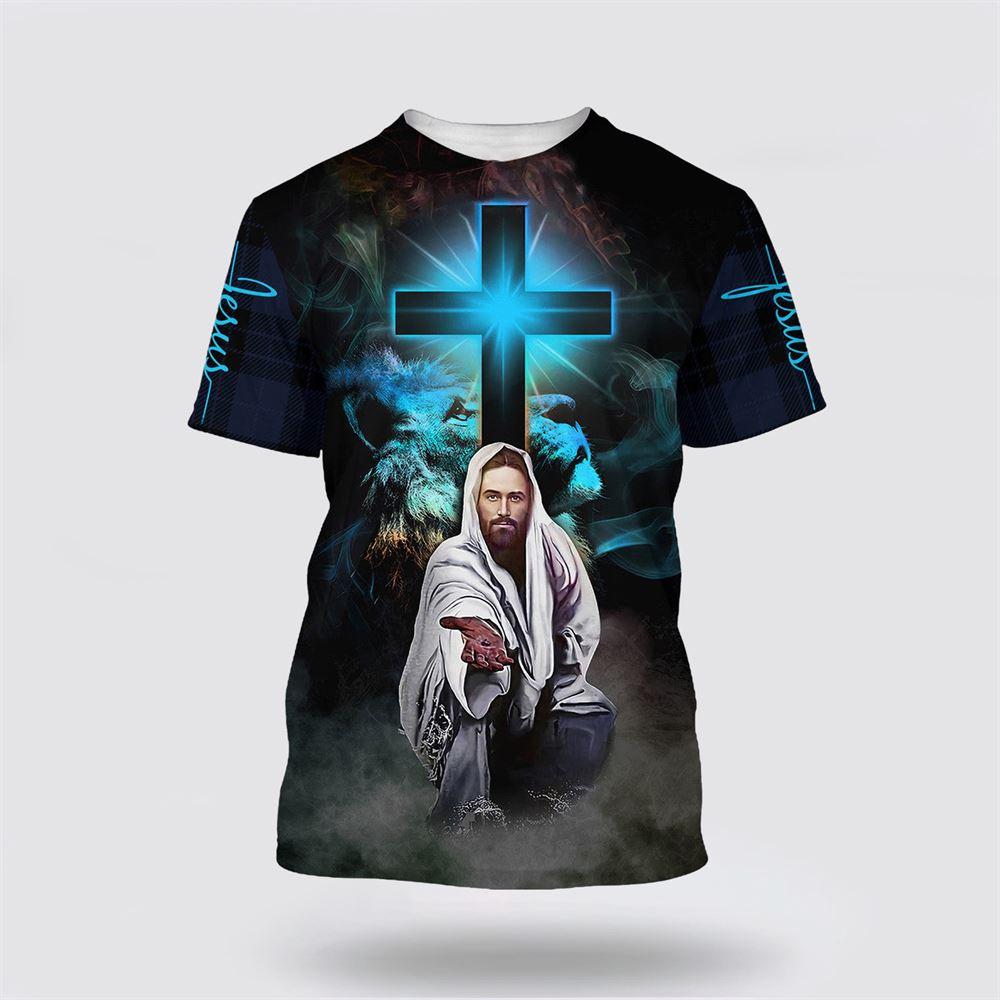 Way Maker Miracle Worker Jesus Stretched Out His Hand All Over Print 3D T Shirt – Gifts For Christians