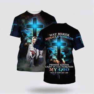 Way Maker Miracle Worker Jesus Stretched Out His Hand All Over Print 3D T Shirt Gifts For Christians 2 vtiine.jpg