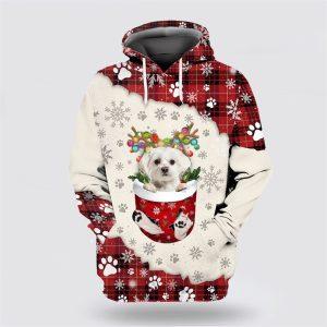 White Maltese In Snow Pocket Merry Christmas&hellip;