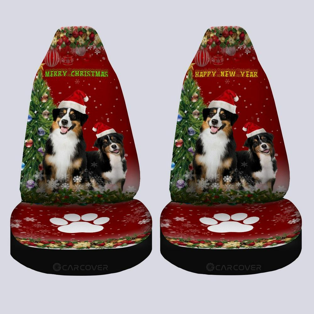 Australian Shepherds Christmas Car Seat Covers Custom Car Accessories, Christmas Car Seat Covers