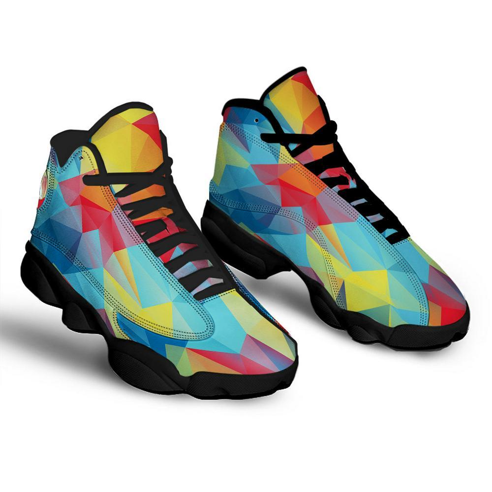 Autism Basketball Shoes, Abstract Colorful Autism Awareness Print Basketball Shoes, Autism Shoes, Autism Awareness Shoes