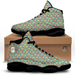 Autism Basketball Shoes, Puzzle Autism Awareness Print Basketball Shoes, Autism Shoes, Autism Awareness Shoes
