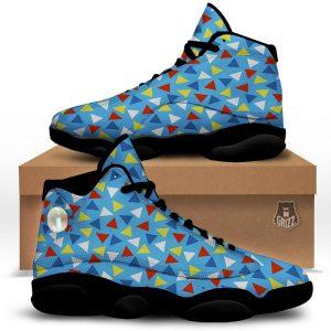 Autism Basketball Shoes, Triangle Autism Awareness Color Print Pattern Basketball Shoes, Autism Shoes, Autism Awareness Shoes